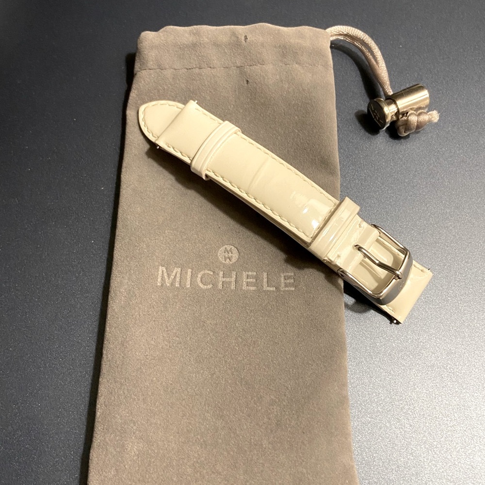NWOT Michele White Patent Watch Band 18mm